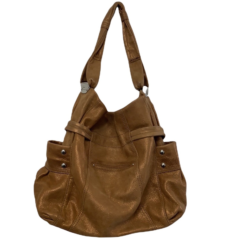 B Makowsky Shimmer Copper/Gold Shoulder Bag